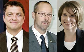 Rechtsanwalt Schmenger, Herr Firmery und Rechtsanwältin Feldmann referierten in Mainz